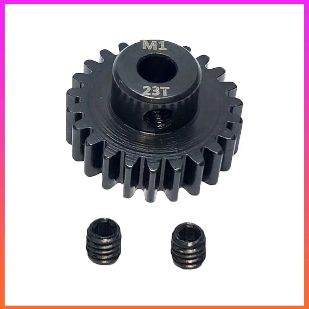 M1 5mm rondsel met M3 schroeven 23t-34t metalen rondsel koolstofstaal Rc auto motor tandwielen vervangende onderdelen voor 1/8 Rc Buggy Truck