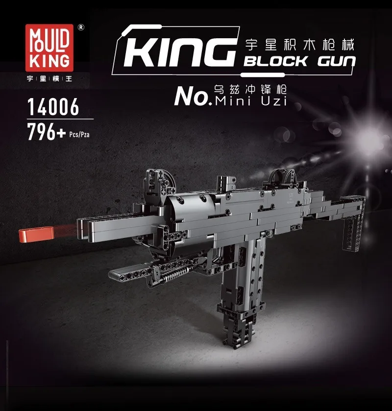 Desert Eagle Pistol Submachine Gun Assembled Building Blocks Model MOC Army Firearms Series Bricks Weapons Sets Kid Toy Boy Gift