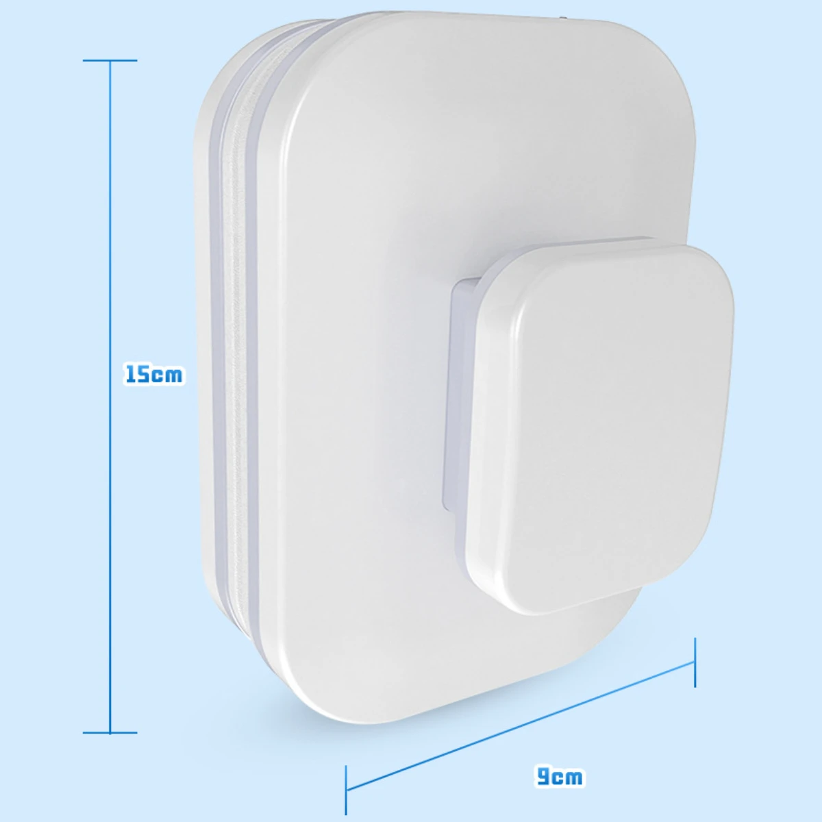 

Heavy-Duty Magnetic Window Cleaner, Double-Sided ABS Tool with Anti-Pinch Rope for 3-10mm Glass, Ideal for High-Rise Buildings,