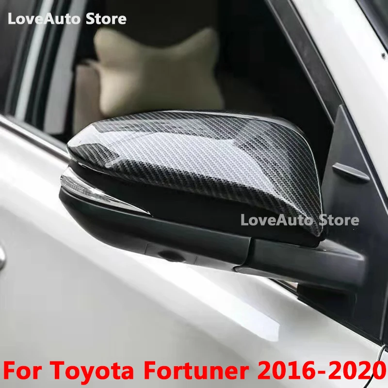 

For Toyota Fortuner 2016 2017 2018 2019 2020 Car Side Mirror Caps Cover Car Rear View Rearview Side Glass Mirror Cover Frame