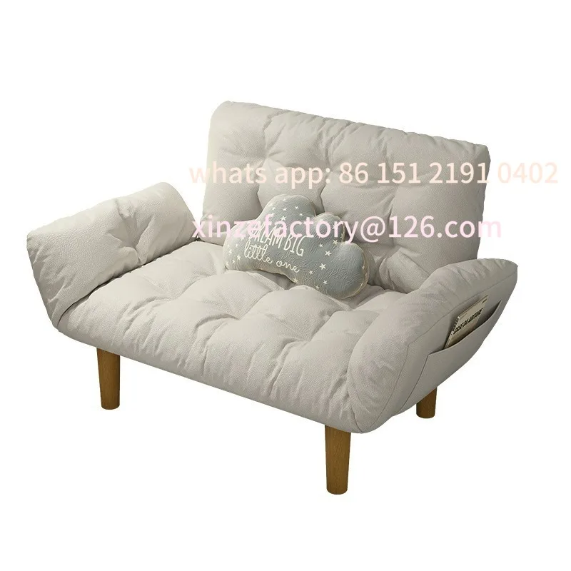 

Customizable Sofa Bed Small Apartment Small Bedroom Cream Style Small Sofa Disposable Technical Fabric Folding Storage