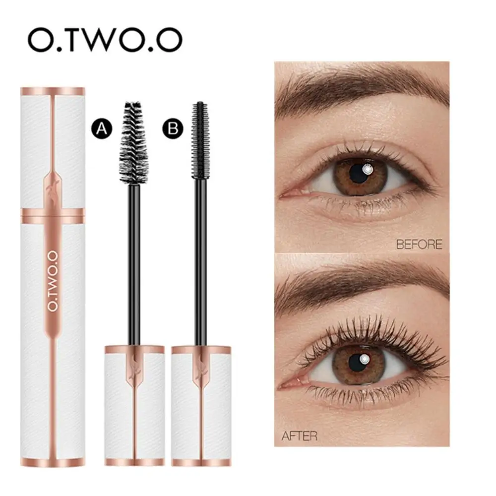 O.TWO.O Mascara di alta qualità Impermeabile 4D Fibra di seta Volume Mascara Allungamento spesso Estensione ciglia Trucco per occhi