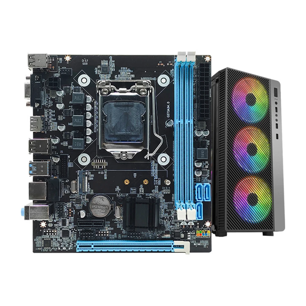 

Материнская плата для настольного компьютера H81, 2 x 240-контактные слота DDR3 SDRAM, Micro-ATX, LGA1150, порты VGA+HDMI+RJ45