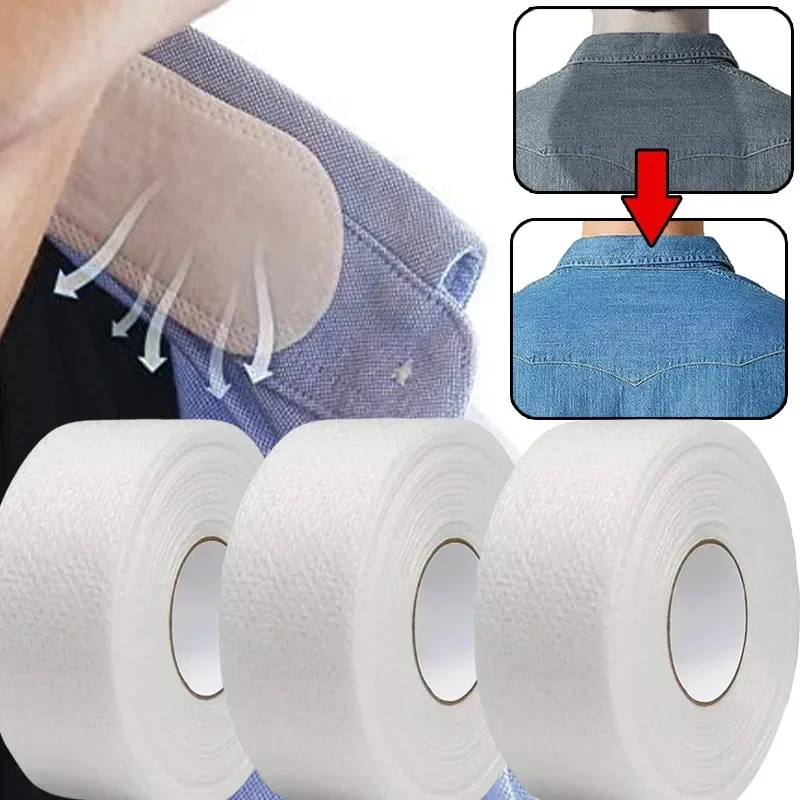 Adesivo de colarinho autoadesivo descartável feminino absorvente anti-sujeira camiseta colar adesivos protetor pescoço forro almofadas acessórios