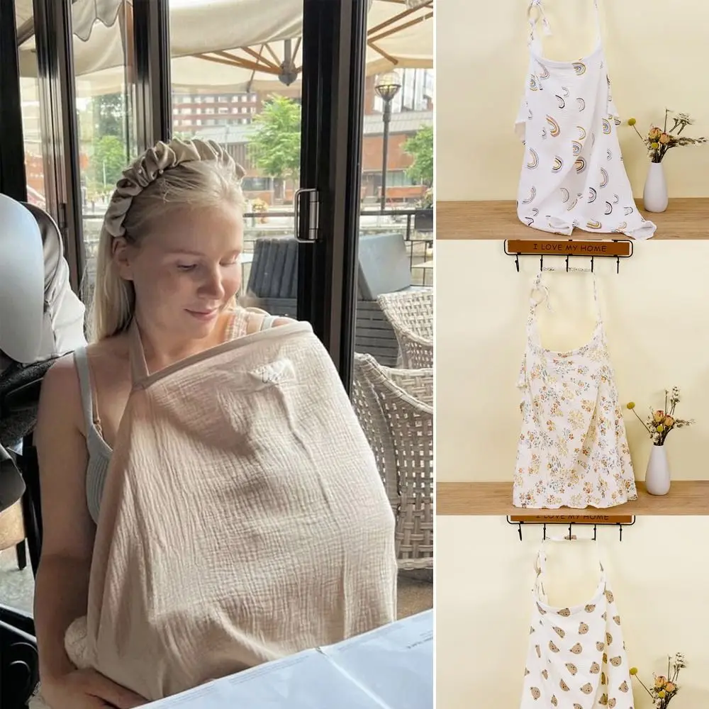 Adjustable Mother Outing Breastfeeding Cover Breathable Soft Baby Feeding Nursing Cloth Arch Neckline Unique Design