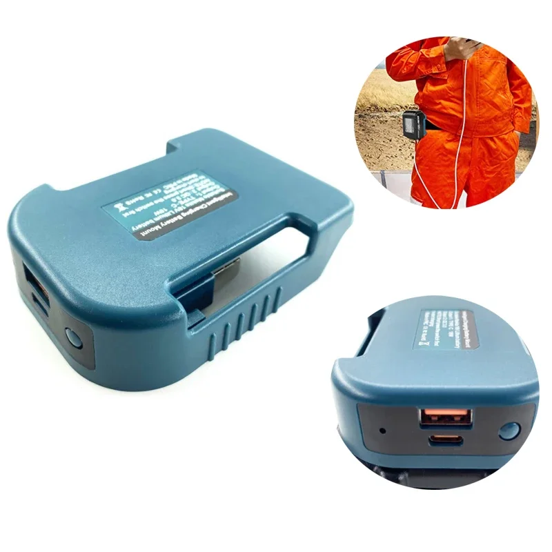 For Makita 18V With USB With Type-C Battery Holder For Makita 18V Battery BL1840 BL1850 BL1860 Charger Adapter Fast Charging