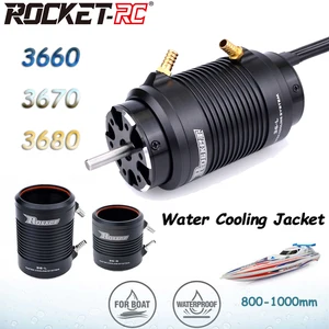 ROCKET-RC 3660 3670 3680 Motor Brushless Tahan Air Jaket Pendingin Air 36-S/36-L untuk Perahu RC Katamaran M41 Spartan 800-1000mm 10 penjualan terbaik 3660 kombo motor tanpa sikat - №