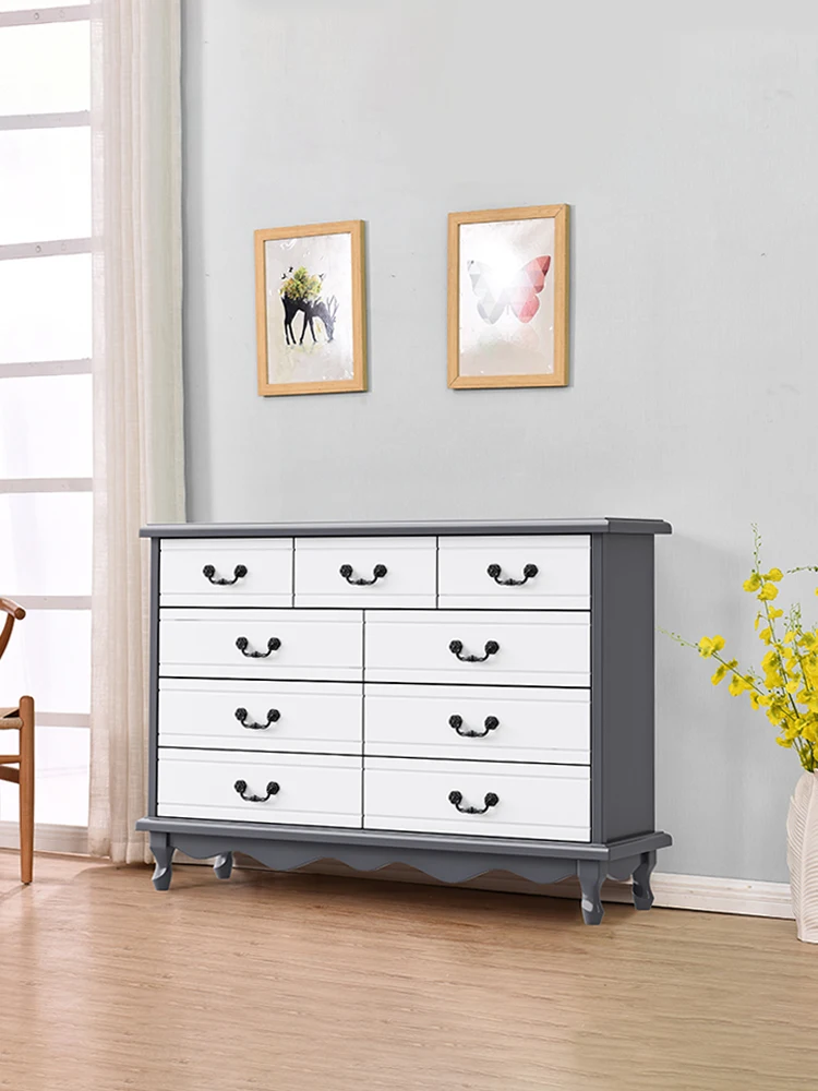 ZL Chest of Drawers Solid Wood Bedroom Chest of Drawer Small Cabinet Wall Locker