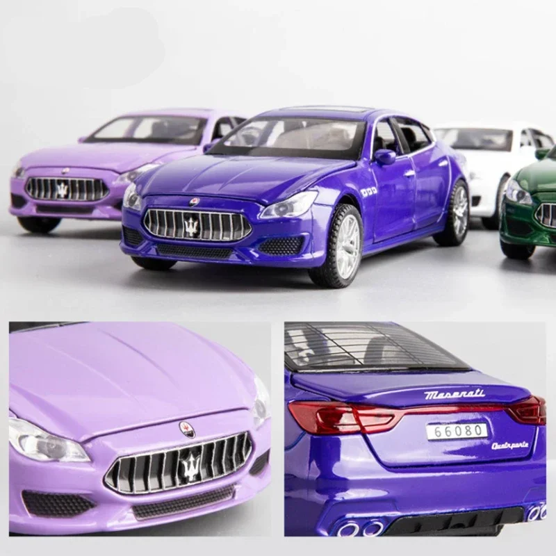 1:32 Maserati Quattroporte Coupe Alloy Car Model Diecast Metal Toy Vehicle Car Model Simulation Sound Light Collection Gift