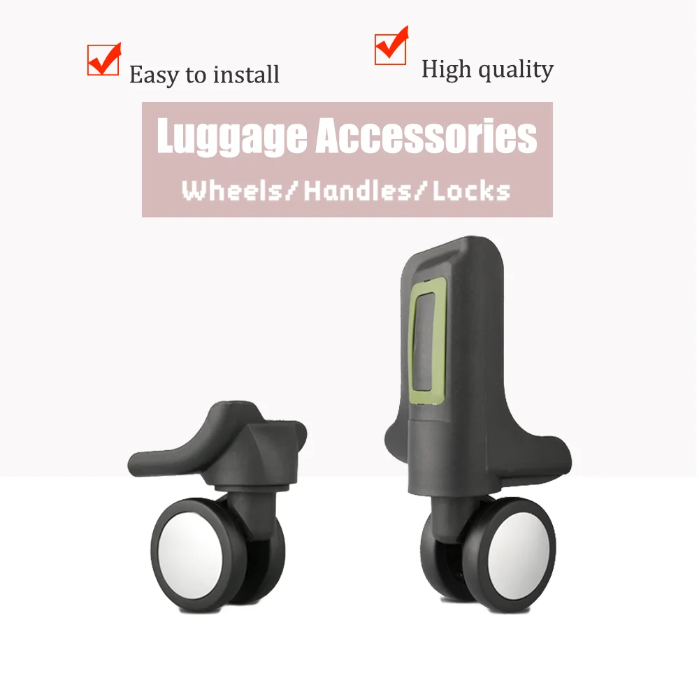 W012 Silent Softside Luggage Wheels, Ultra Quiet 360 Spinner Caster for Cloth Suitcase, Smooth Rolling Noise Free Parts