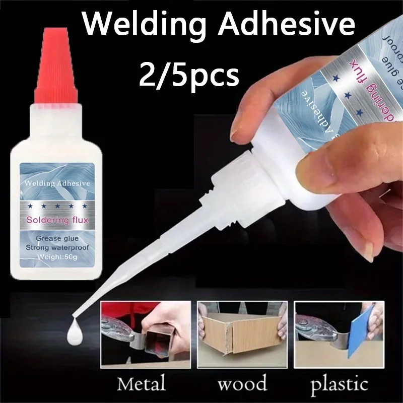 

2/5pcs 50g Grease Glue DIY Strength Instant Drying Waterproof Oil-based Adhesive For Wood Plastic Metal Shoes Repair Tire Patch