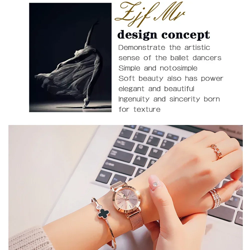 Top Brand Womens Watches Luxury Waterproof Watch Fashion Ladies Stainless Steel Ultra-Thin Casual Wristwatch Quartz Clock