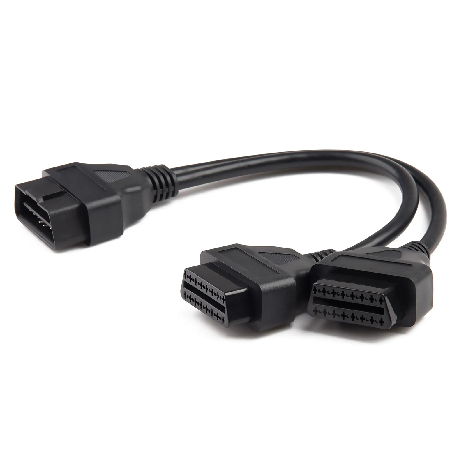 

Dual Female Y Splitter Elbow 16Pin OBD 2 Extender ODB OBD2 Cable 16 Pin Male To Female OBD2 Extension Cable 30cm Car Accessories