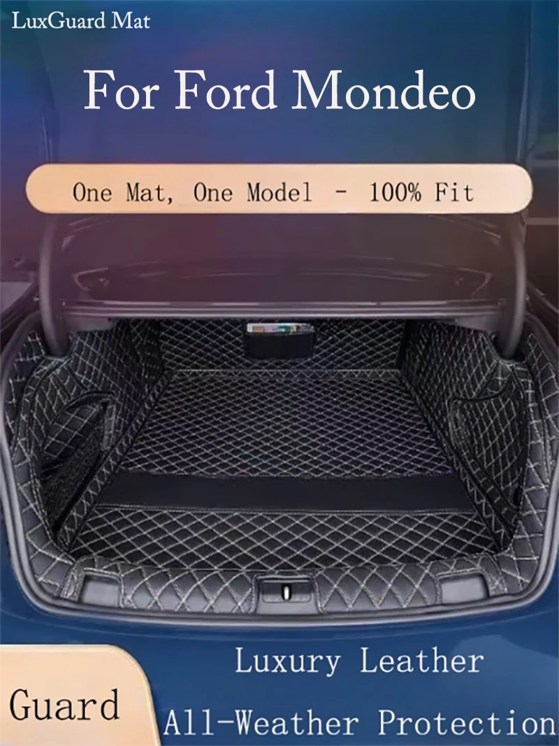 

Leather Trunk Mat For Ford Mondeo CD391 Mk5 2014–2020 Fusion Cargo Liner Boot Pad Protector