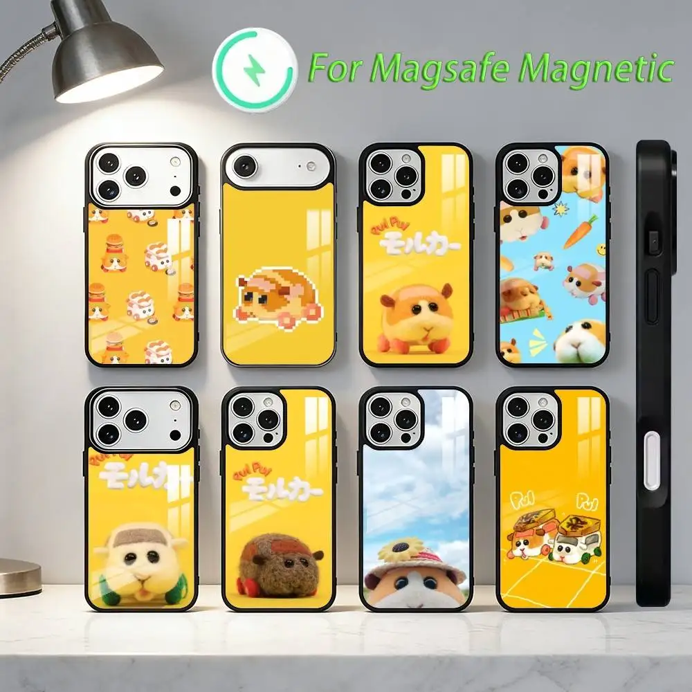 

C-Cute P-Pui Pui Molcar Phone Case For iPhone17,16,15,14,13,12,11,Plus,Pro,Max For Magsafe Wireless Charging cover
