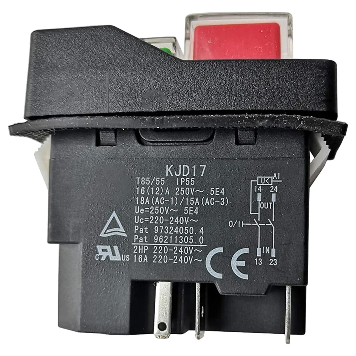 HEIßER Elektromagnetische Schalter Druckschalter für Gartengeräte KJD17 220 V 5 Pin-Terminals