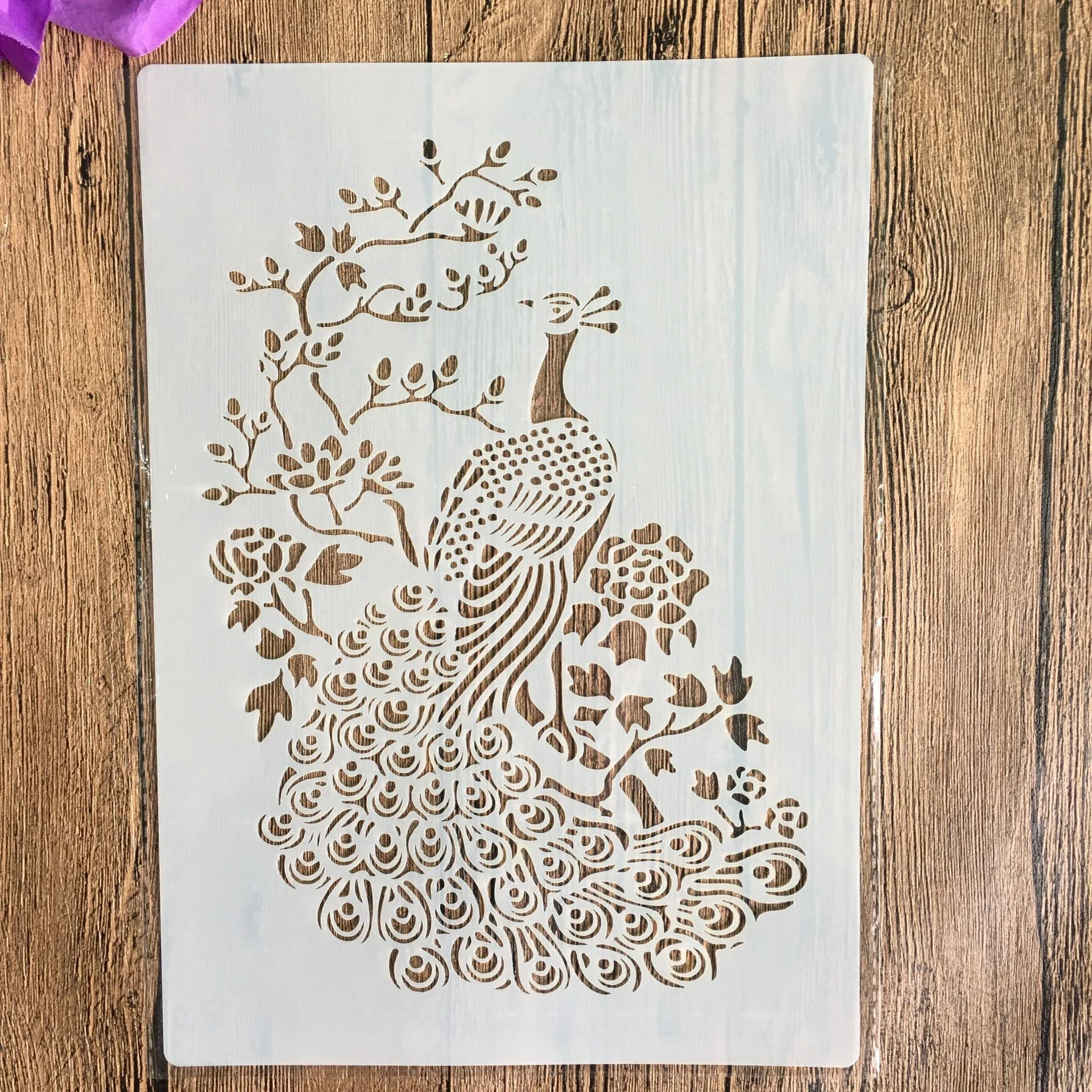 A4 29 * 21cm peacock animal DIY Stencils Wall Painting Scrapbook Coloring Embossing Album Decorative Paper Card Template,wall