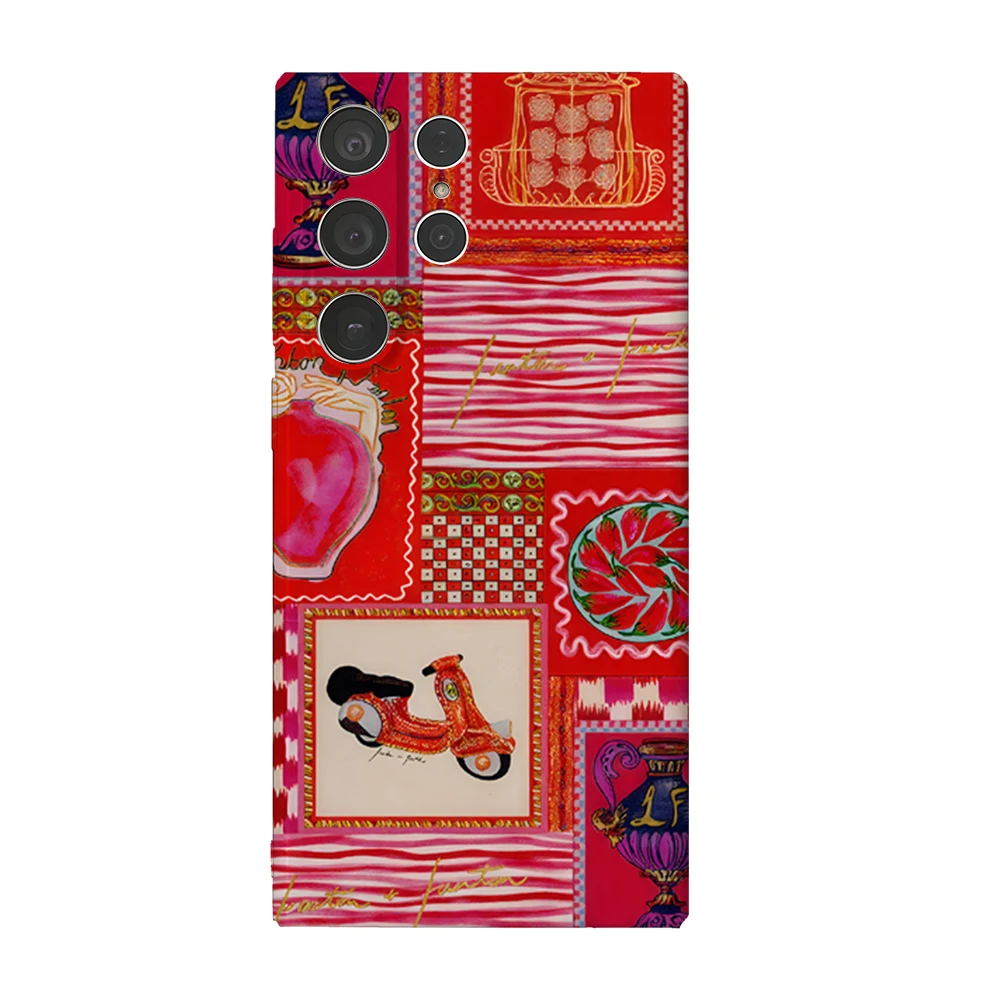 SICILIA Handyhülle für Samsung Galaxy S25 S24 S23 Ultra Plus A35 A386, glänzende HD-Hartschale