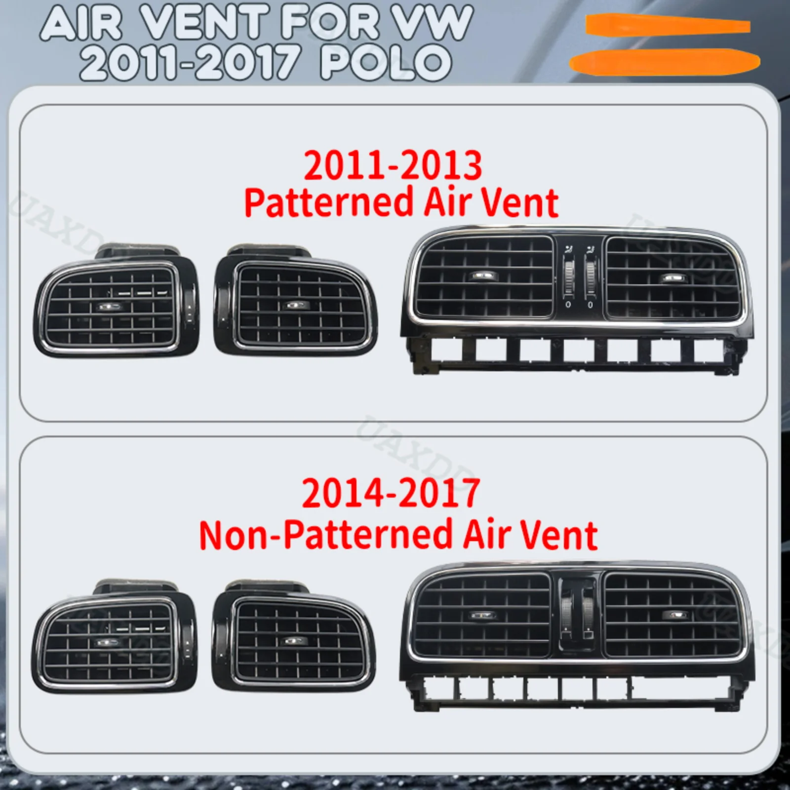 Automotive For VW 2011-2017 POLO 2 Din Car air conditioning outlet vent assembly grille equipment Parts ventilation HVAC Kit A/C
