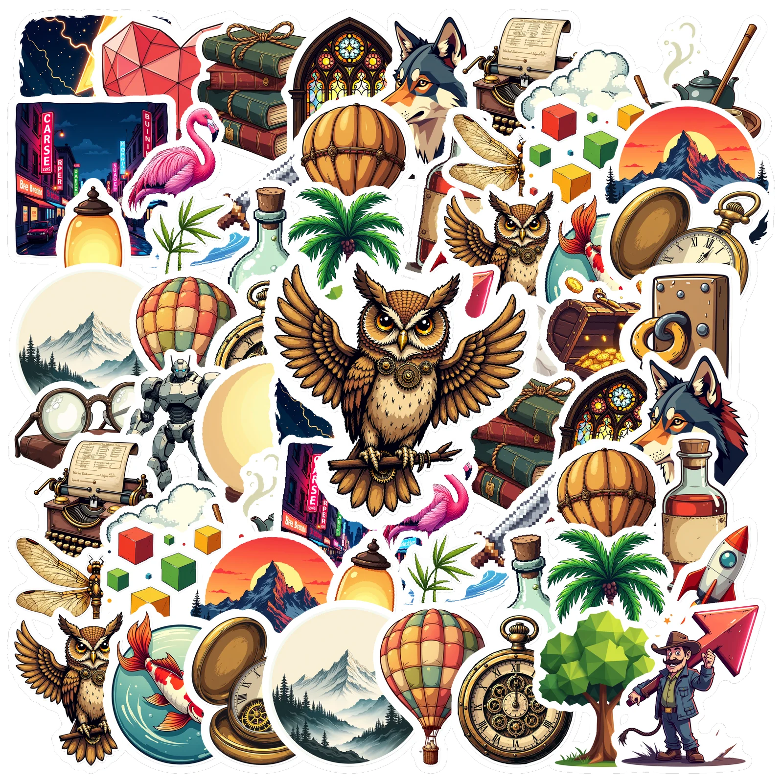 35-70 قطعة ملصقات مستوحاة من السفر الطبيعي حزمة لوازم مكتبية جمالية ملصقات مكافأة المعلم الأمتعة مذكرات الديكور