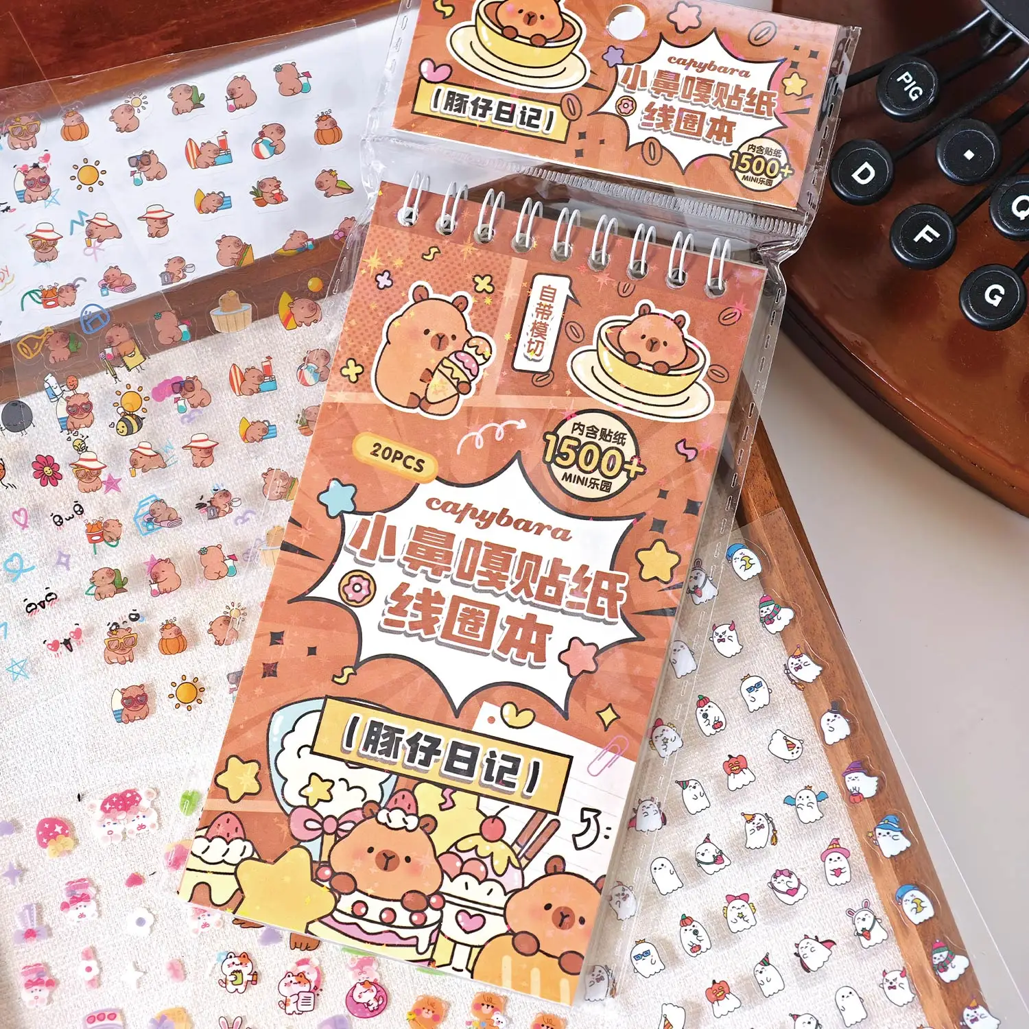 20 ورقة Kawaii الكرتون ملصق صغير لفائف يموت قطع كتاب ملصقات DIY بها بنفسك ألبوم Diary سجل القصاصات لطيف الأطفال ملصقات الأظافر #1