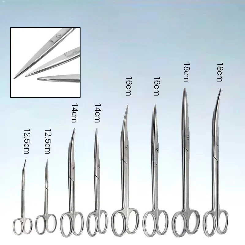 Dental Surgical Scissors, Stainless Steel Stitch Removal, Straight Tip Scissors Surgical Grade Autoclavable Dental Tools
