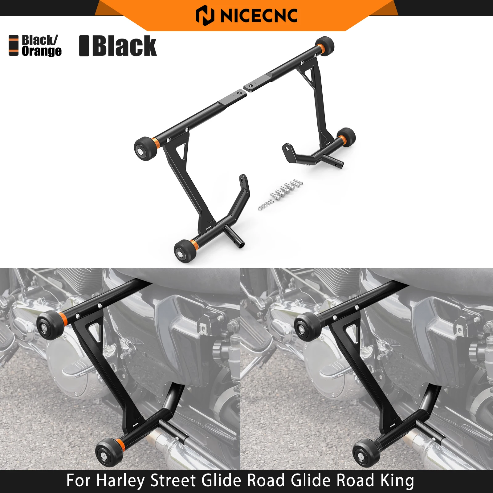 For Harley Street Glide FLHX Road Glide Road King /Special 2017-2025 CVO Road Glide Electra Glide Rear Saddlebag Crash Bar Guard