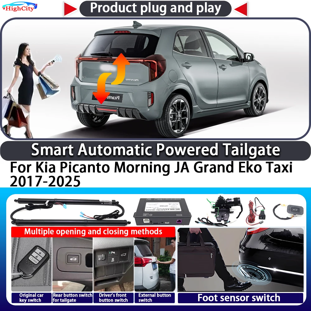 

For Kia Picanto Morning JA Grand Eko Taxi 2017-2025 Smart Automatic Powered Tailgate Key Control Trunk Lift Close Power Tailgate