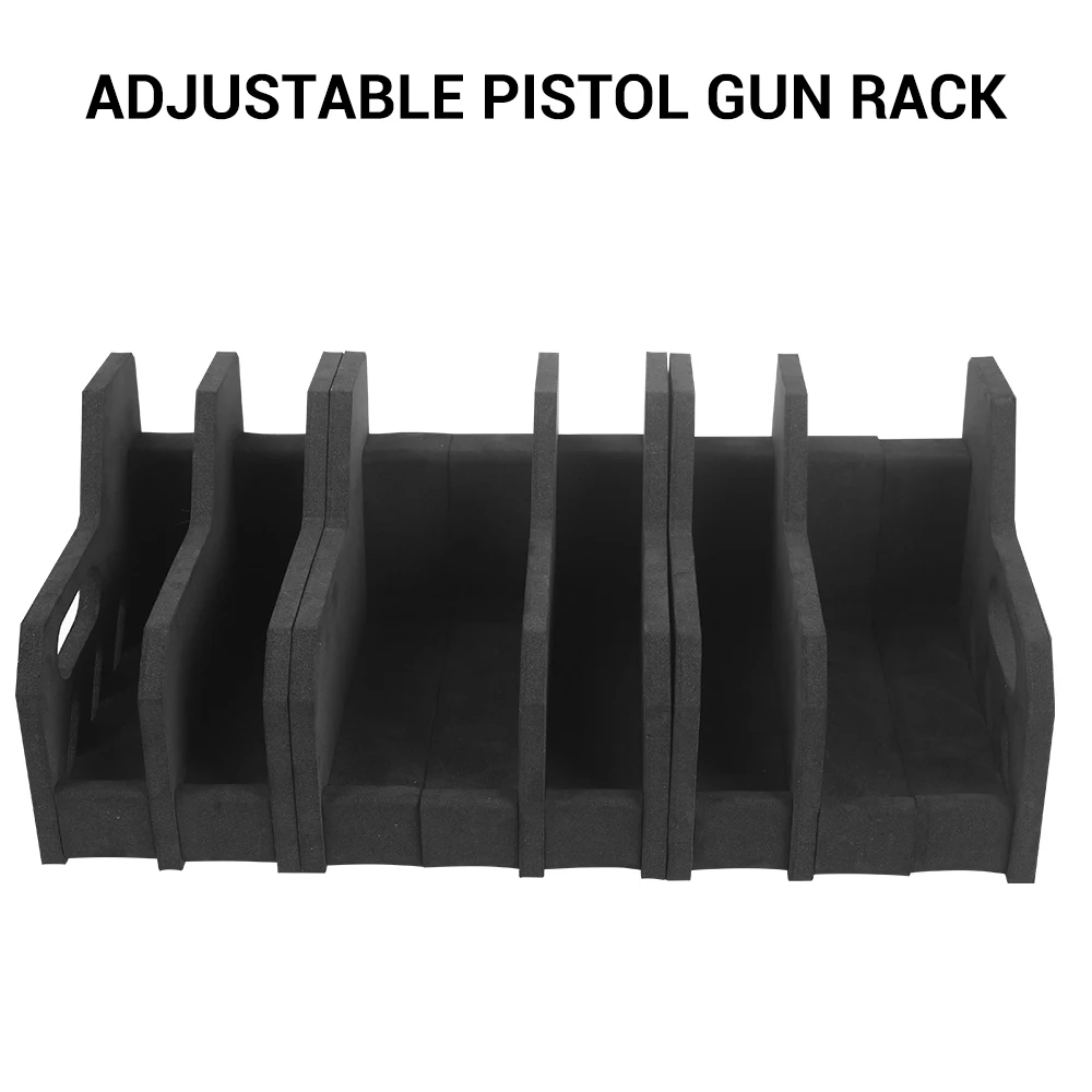 New 8 Slots Foam Gun Rack Universal Pistol Display Stand Handgun Storage Safe Holder Weapon Support Glock Hunting Accessories