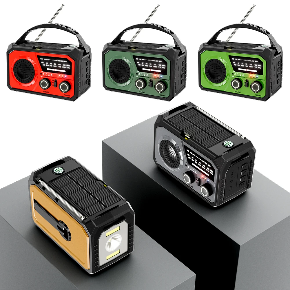 

16000mAh AM/FM/WB NOAA Emergency Weather Radio Power Bank Phone Charger Bluetooth-Compatible 5.3 Speaker for Outdoor Emergencies