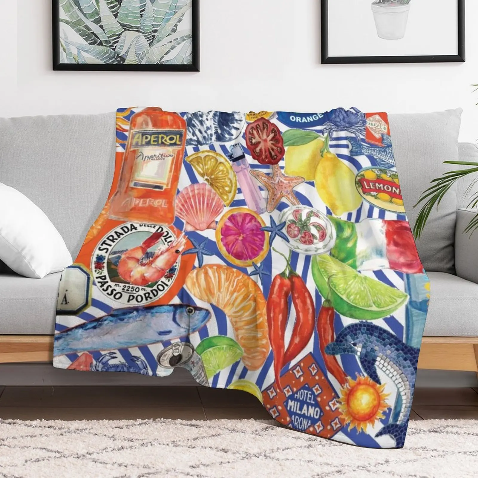 

italian summer Throw Blanket Blankets For Sofas Decoratives Hairys Blankets