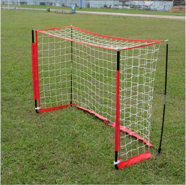 Porta de fútbol plegable rectangular al aire libre, red de portería de fútbol portátil, portería de fútbol para niños de fibra de vidrio