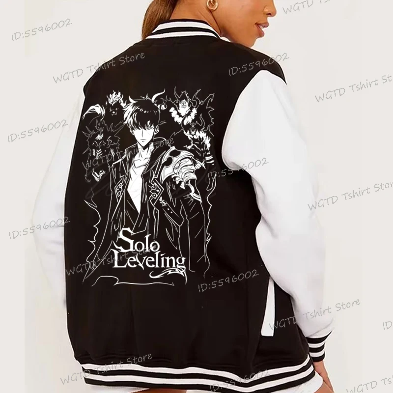 Oblíbené anime Solo Leveling grafické bundy Pánské Dámské knoflíky Baseballová uniforma Manga Sung Jin Woo Grafické Unisex Sportovní kabáty - náhled 2