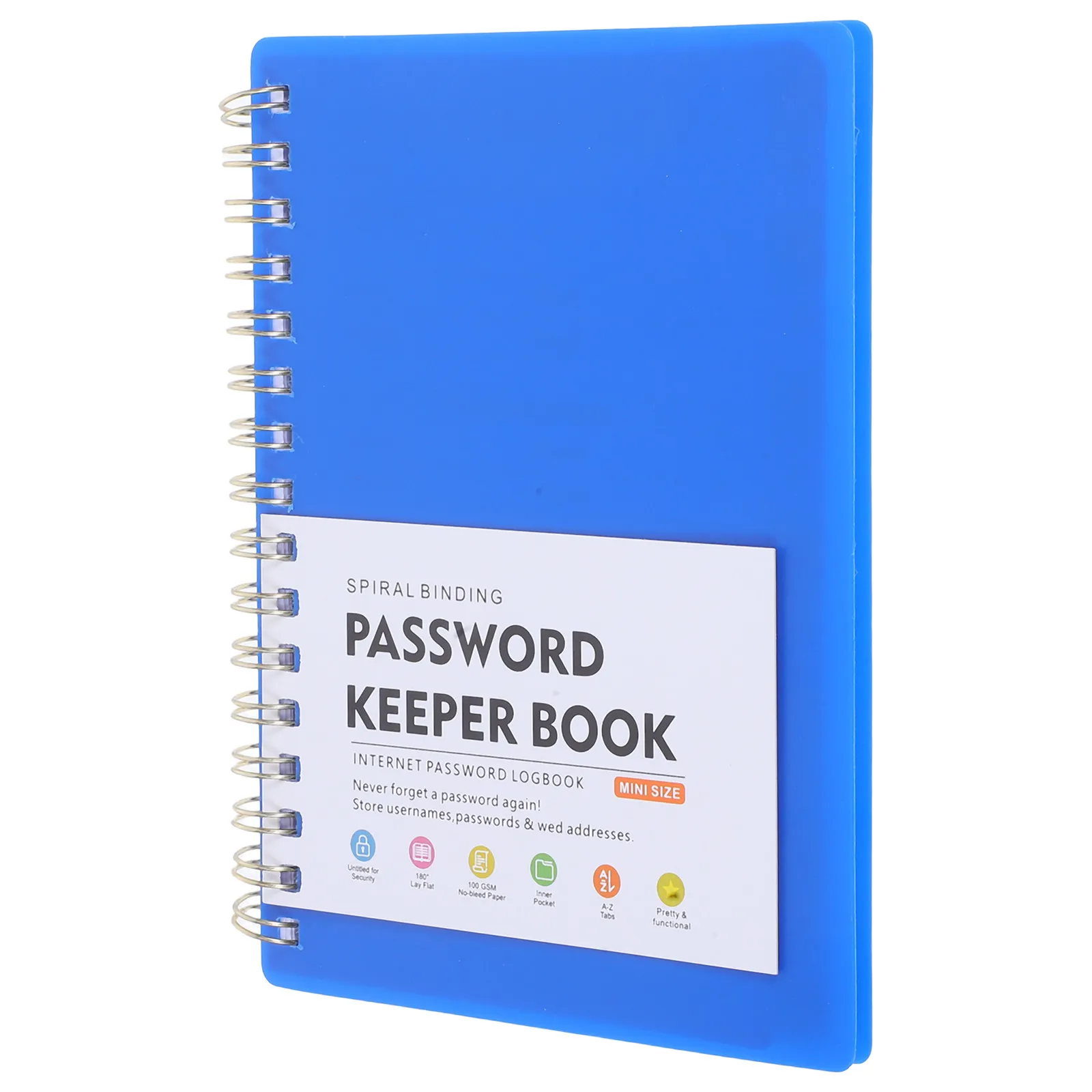 Multi-Function Password Notebook A6 Spiral Bound Alphabetical Tabs Password Manager Organizer for Website Address Record Secure
