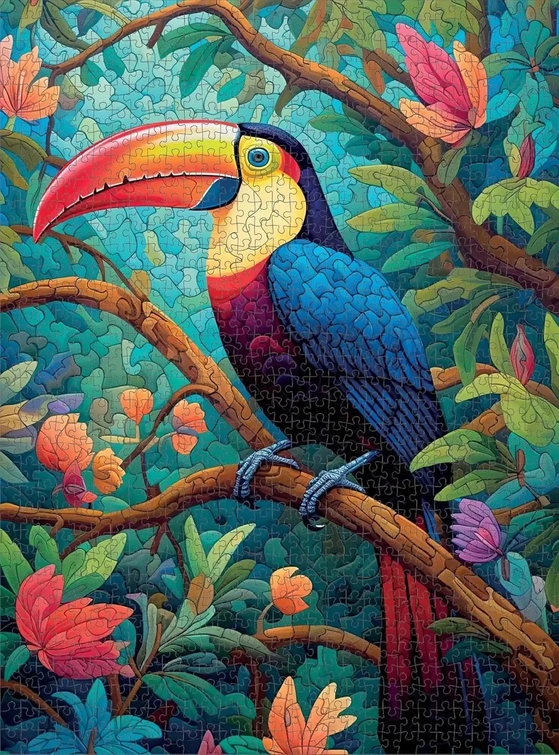 300 500 1000 Pieces Wooden Puzzle Tropical Forest Jigsaw Puzzle View Activity Perfect Gift for Adult Holiday Weekend Relaxing