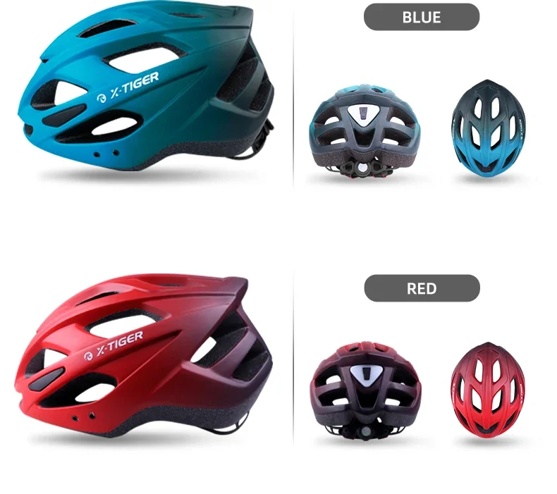 X-TIGER Fahrradhelm, LED-Rücklicht, atmungsaktiv, einteilig, für Mountain Road, Sport, Fahrradhelm, wiederaufladbar, mit Krempen-Design – Detail 18