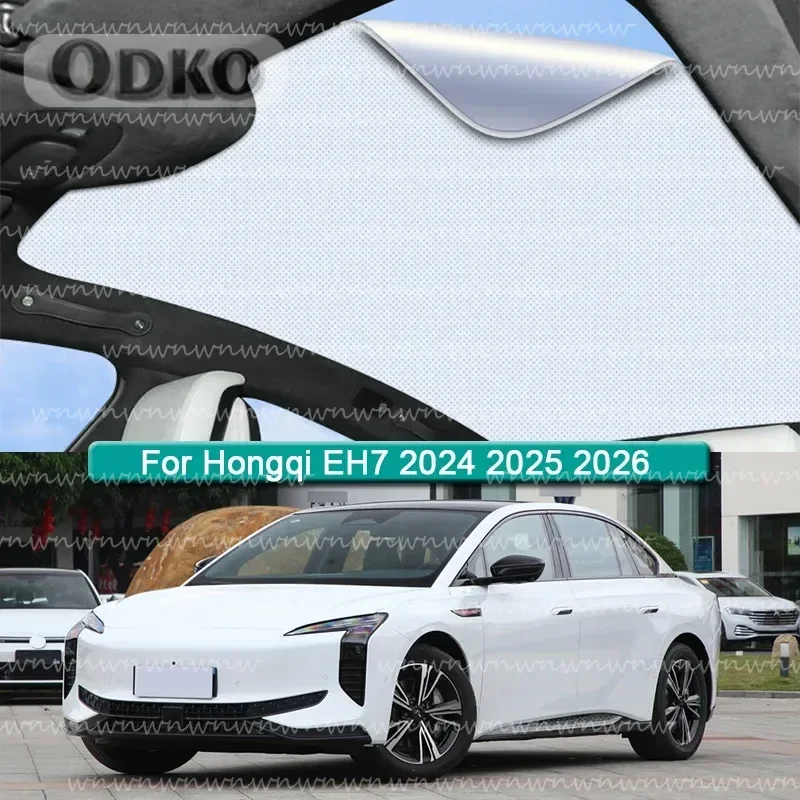 

Car Roof Sunshade Fit For Hongqi EH7 2024 2025 2026 Electrostatic Adsorption Sunroof Sunshade Skylight Blind Shading Sticker