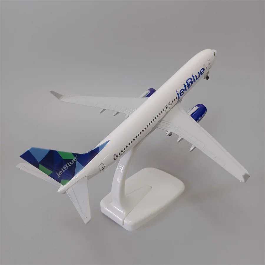 20cm Alloy Metal USA Air JET BLUE JetBlue Airlines Boeing 737 B737 Airways Diecast Airplane Model Plane Aircraft w Landing Gears