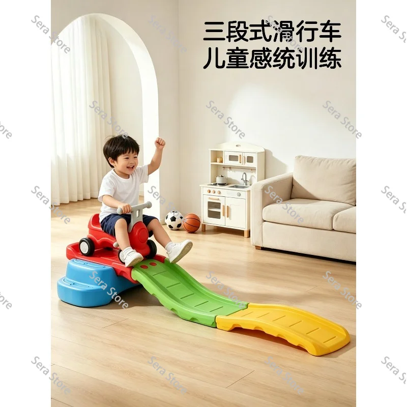 Plastic Toy  Roller Coaster Game For Children Three-stage Sliding Car