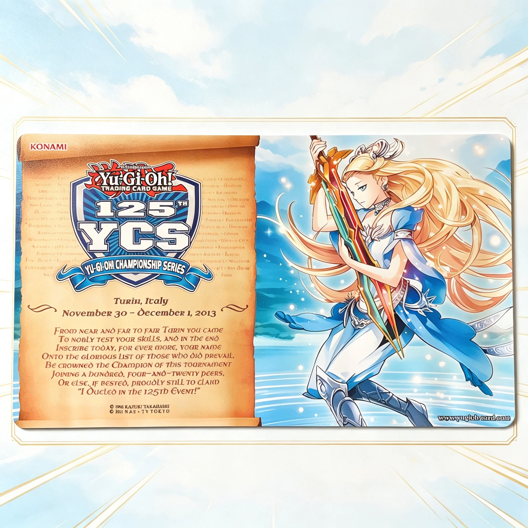 Board Game Yugioh - 600x350mm Yu-Gi-Oh！diy 125th YCS Turin, Italy