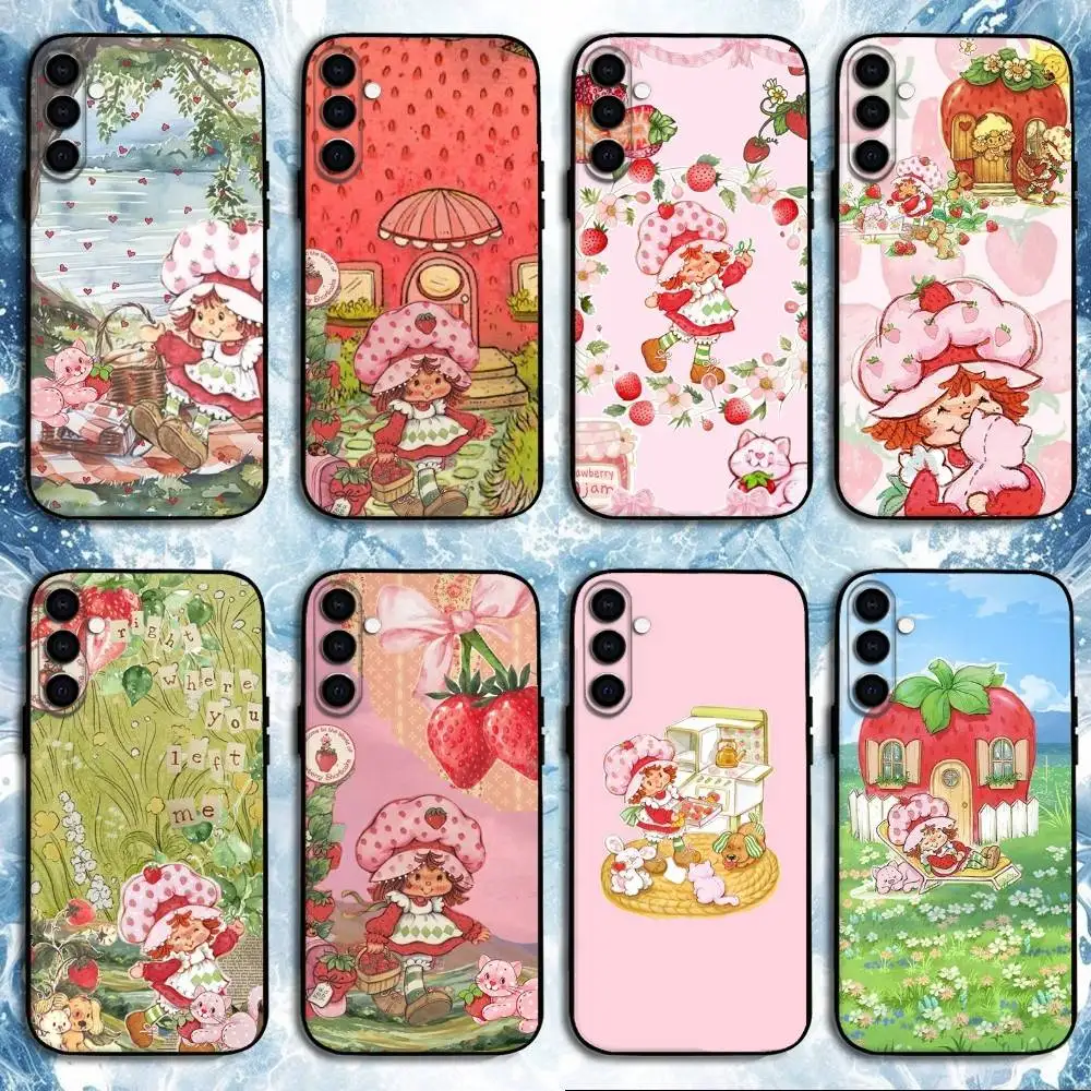 

S-Strawberry V-Vintages S-ShortcakS Phone Case For Samsung Galaxy A73,A72,A71,A70,A53,A52,A51,Others Soft Black Shell