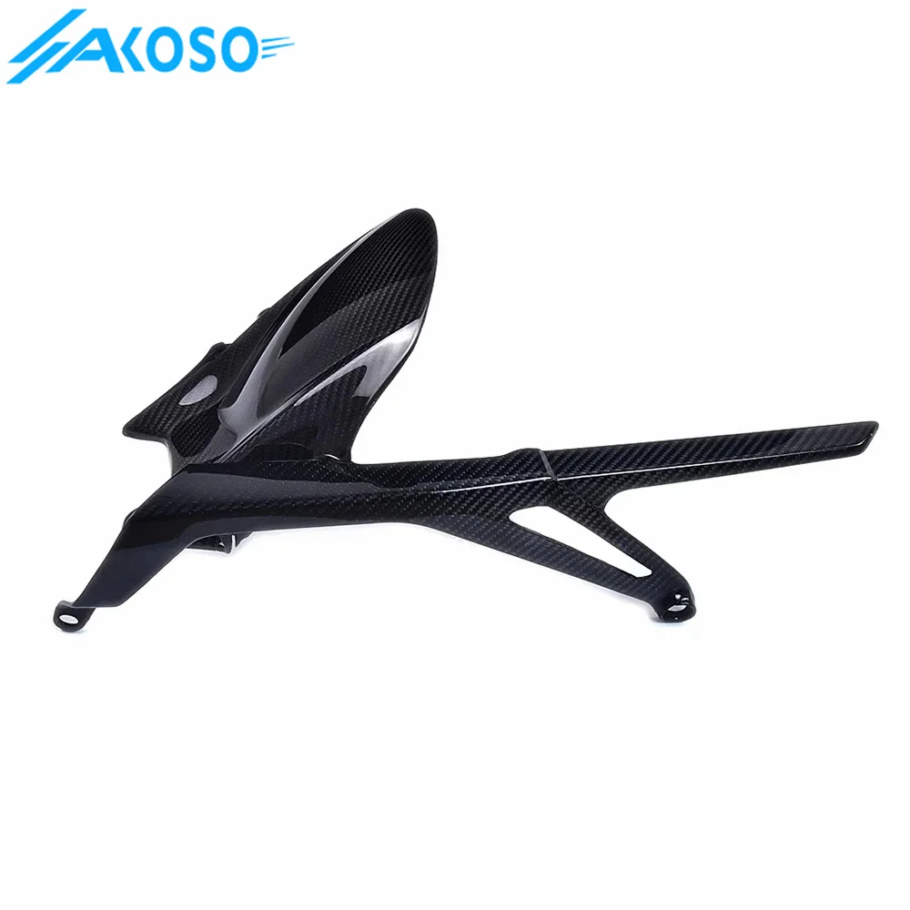 دراجة نارية ألياف الكربون الحاجز الخلفي سبلاش الطين الغبار الحرس قطعة من نسيج الخلفي المعانقة ل MT09 FZ09 2021-2024