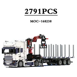 Classic truck MOC-168238   Logging Trailer Building Block Model 2791pcs Mechanical Building Blocks Toy Model Kids Birthday Gifts