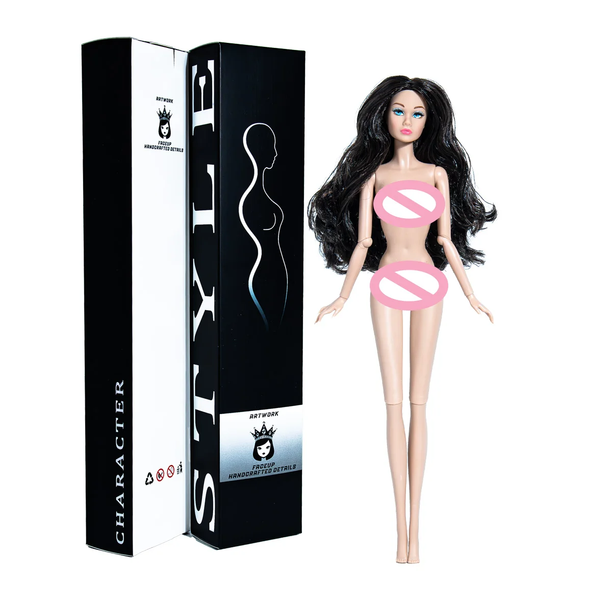 Adorno de escritorio de 12 articulaciones, modelo BJD de 12,6 pulgadas, exquisito regalo artesanal de maquillaje cambiable (sin ropa)