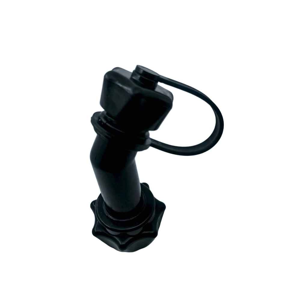 Auslaufsicherer Kunststoff-Verschlussauslauf für Doppelkanister. Entwickelt für bequeme Installation und kontrollierten Durchfluss