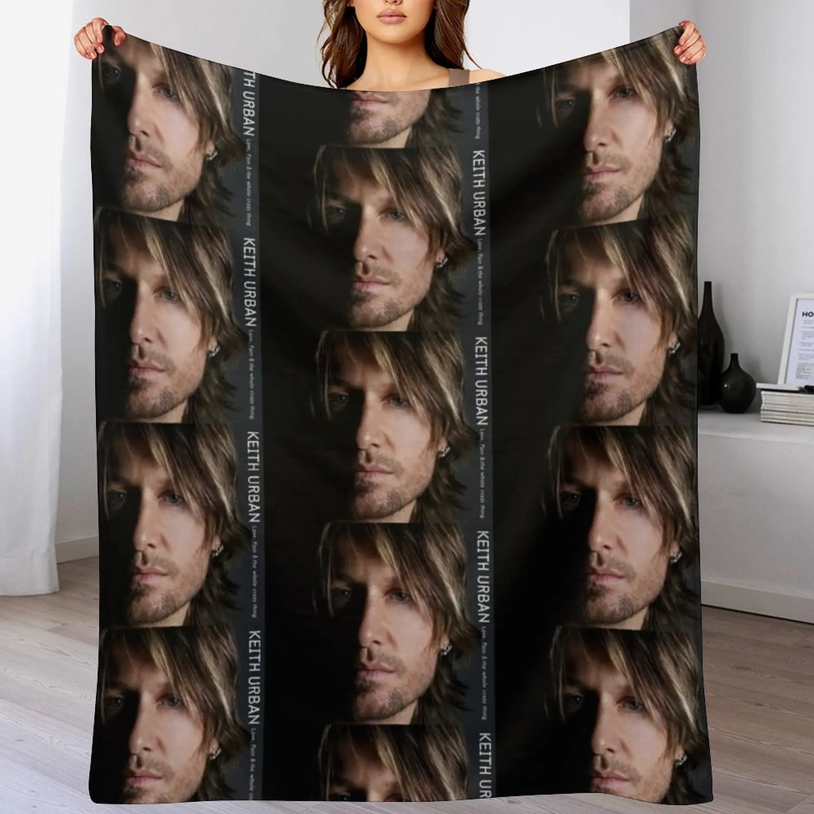 Keith Urban tour kel4 2019 Throw Blanket Cozy Light Blanket for Travel Camping Picnic