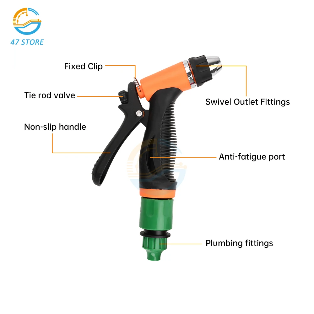 DC 12V Car Water Gun Cleaning Gun Pump 80W High Pressure Car Washing Care Portable Electric Cleaning Car Equipment Water Gun Set