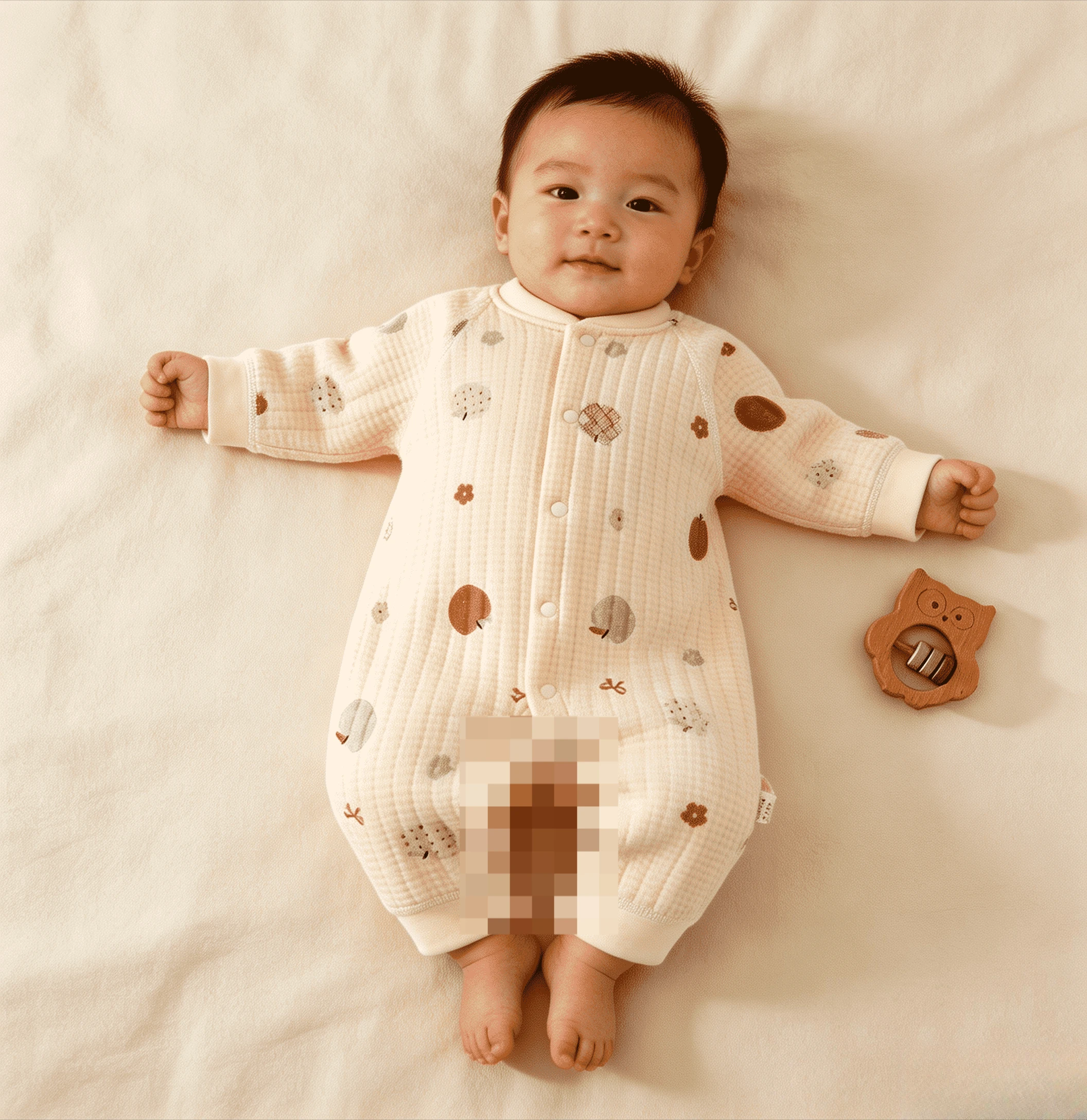 2026 Fall Winter Baby Onesie Warm Newborn Clothes Seamless Romper Boys Girls A Class Medium Thick Crawler