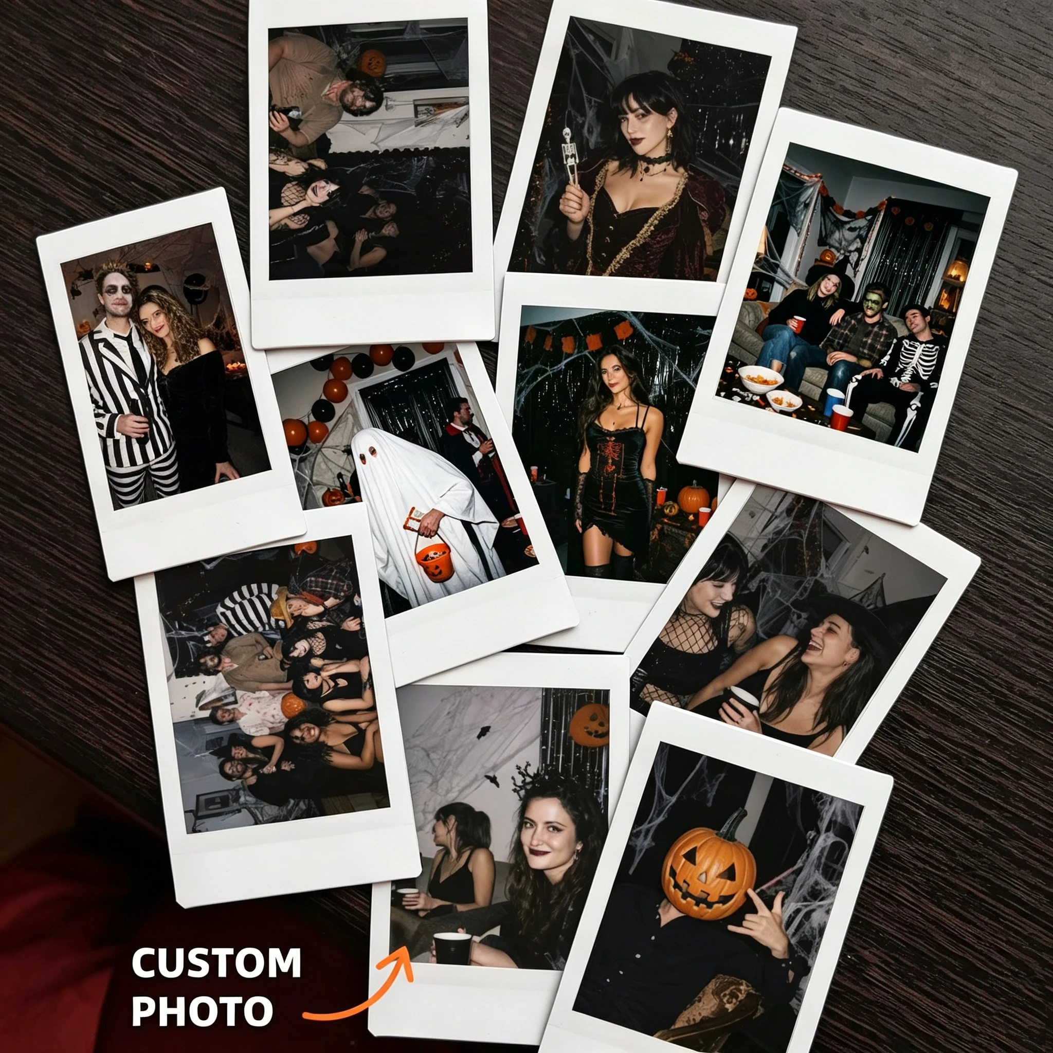 Holiday Custom Printed Photo, Personalized Picture Print 8.6×5.4cm & 3×2cm for Christmas, Halloween, Scrapbook DIY Souvenir Gift