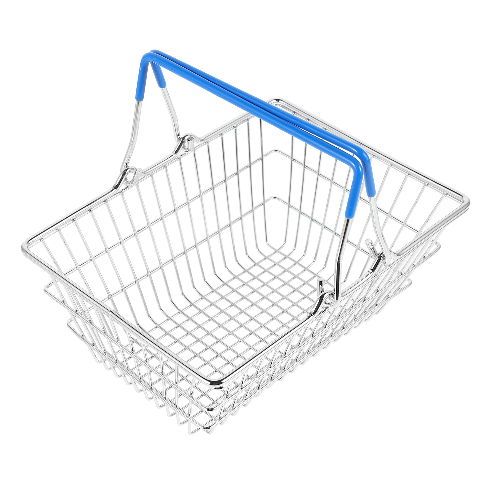 

Mini Shopping For Kids Metal Hollow Storage Holder Organizer Pretend Play Small Basket Wire Basket Desktop Storage Kids